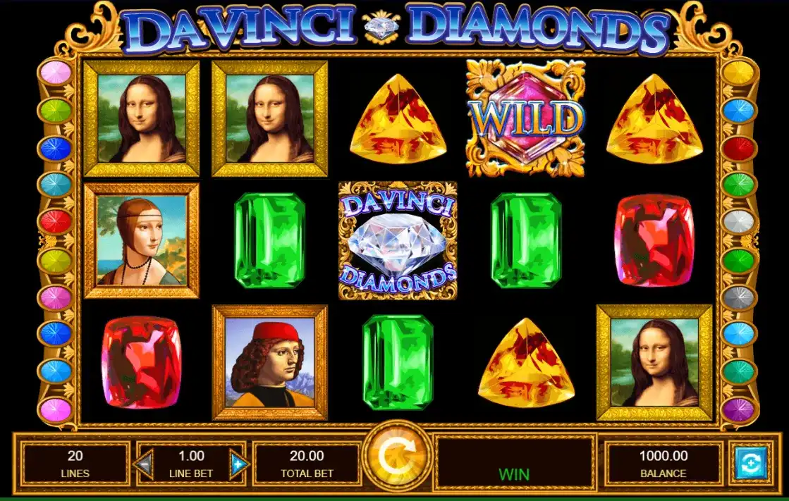 da vinci diamonds slot simbolos