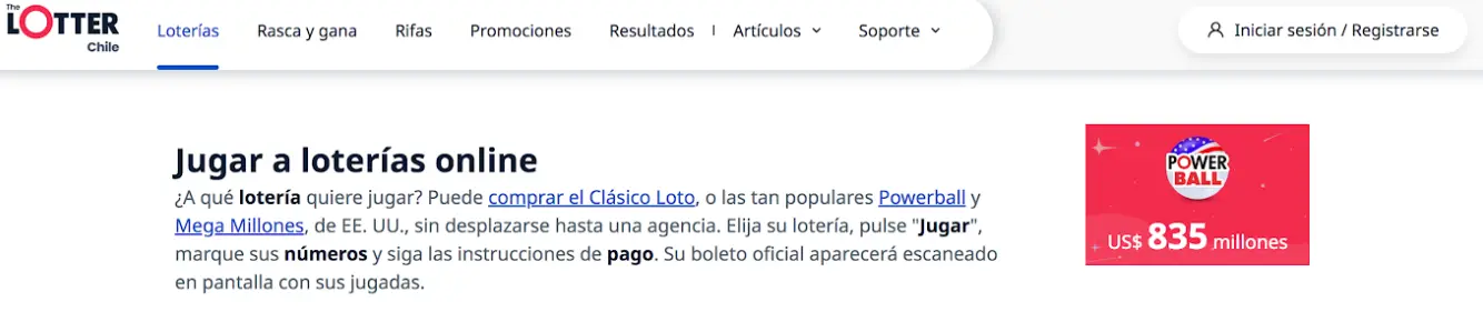 Lotería online Chile