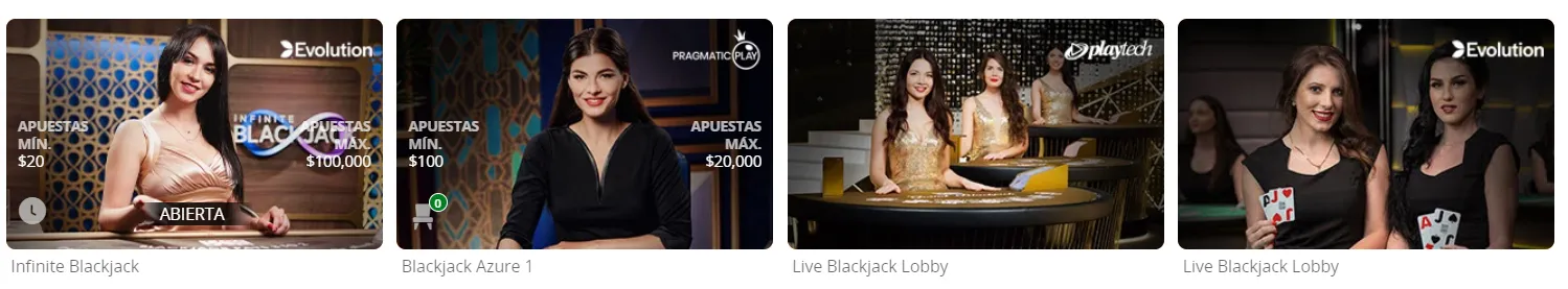 blackjack en vivo