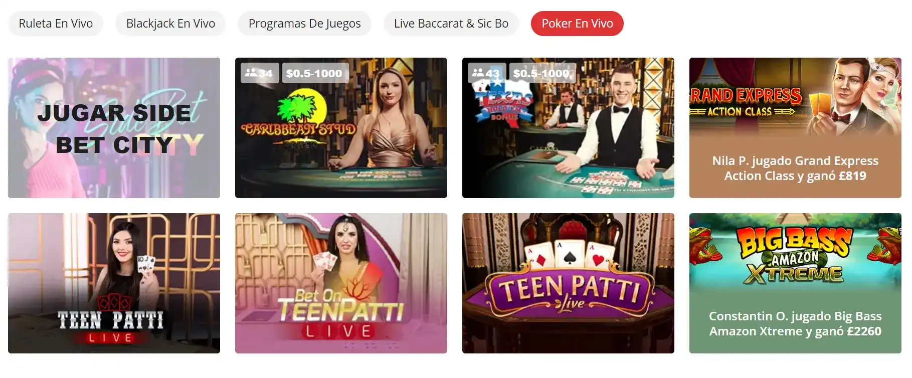 combinaciones poker magicred casinos