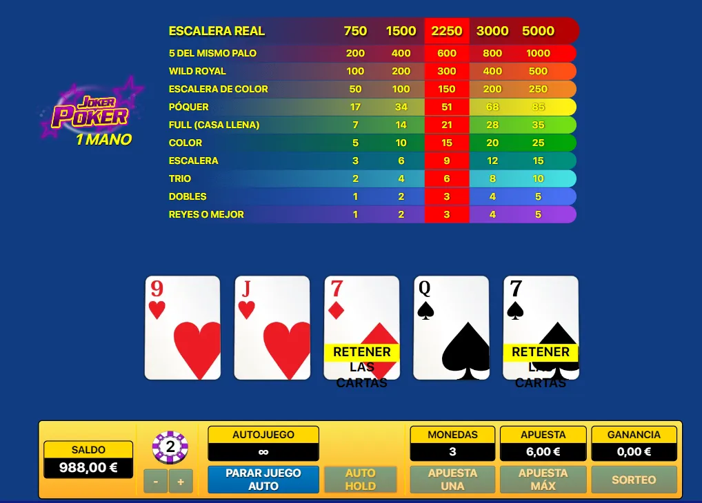 combinaciones poker rojabet variantes