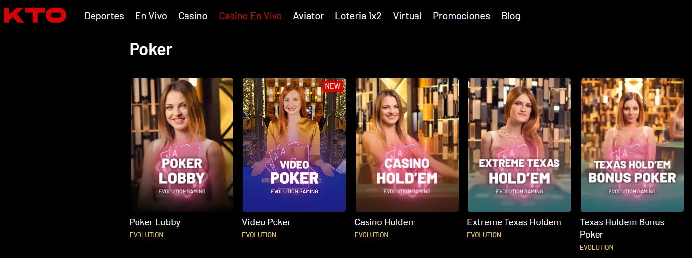 combinaciones poker kto vivo