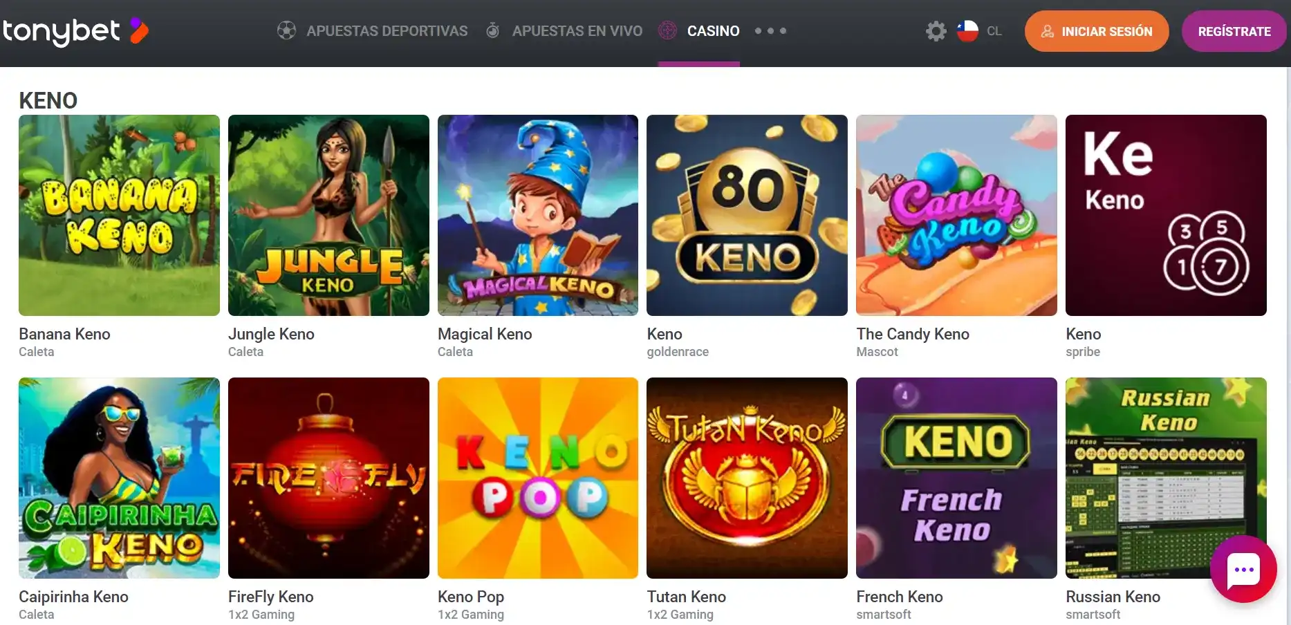 jugar keno casinos tonybet