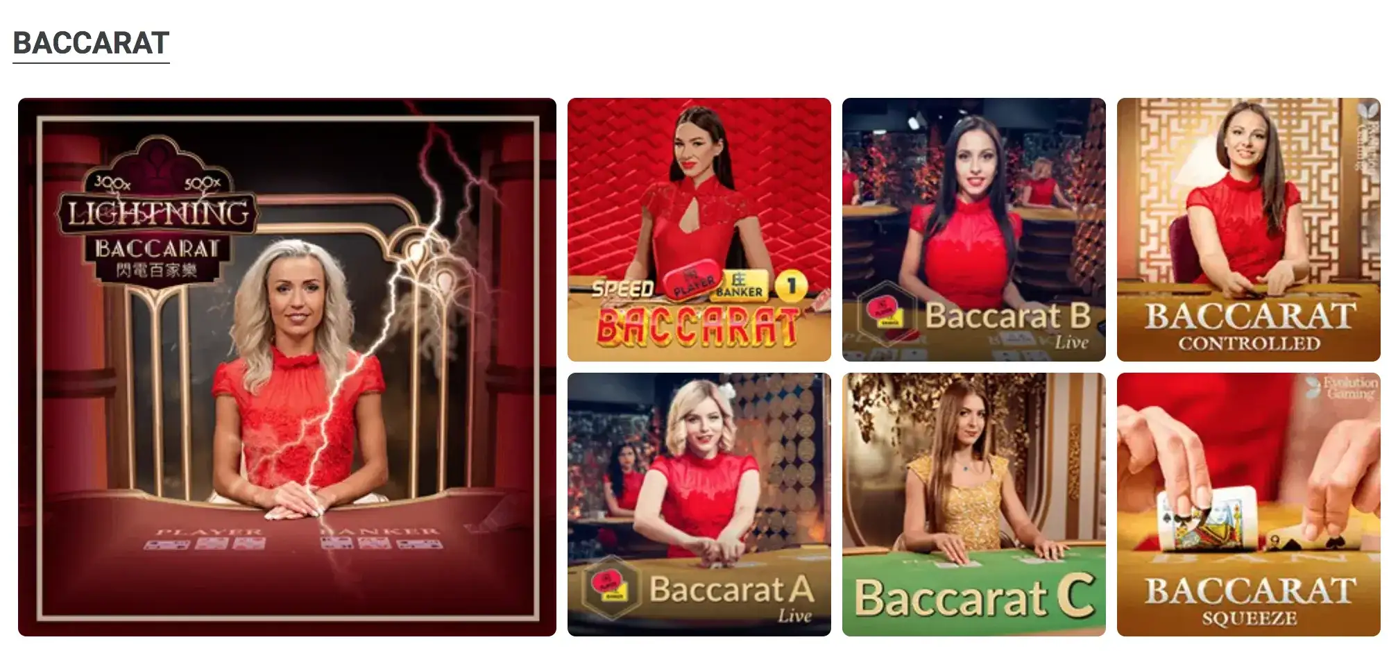 Baccarat en vivo