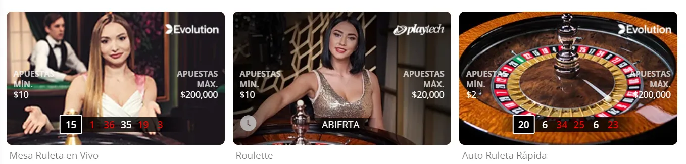 ruleta en vivo